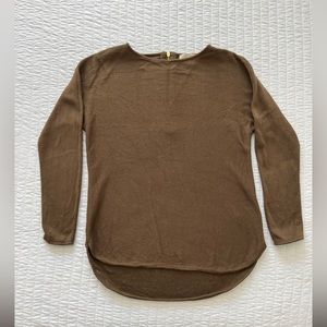 Michael Kors  |  Green Sweater, Gold Zipper